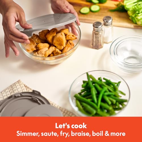 bella 21 Piece Kitchen Set with EverGood™ Ceramic Nonstick Coating, Dishwasher & Oven Safe, All Stovetops Compatible, Tempered Glass Lids & Cool Touch Handles, Seaglass