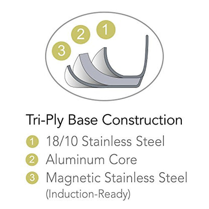 Tramontina Lock & Drain Stainless Steel 8-Quart Pasta Pot with Lid and Strainer
