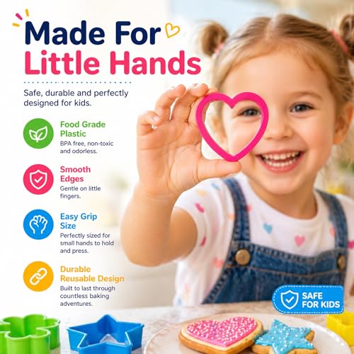 108PCS Shape Cookie Cutters Bulk – Big Plastic Baking Cookie Cutters Variety Pack for All Purpose, Alphabet Numbers Animals Hearts and Other Shapes for Baking Bento Box Bakeware Holiday Birthday Party