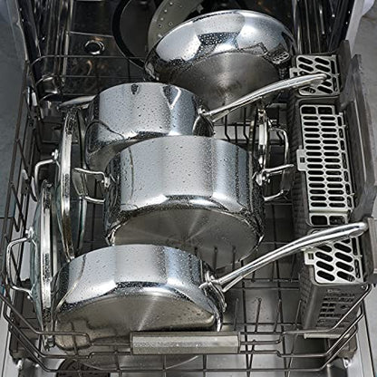Tramontina Tri-Ply Clad Stainless Steel 4-Quart Sauce Pan with Glass Lid, Induction-Ready, Dishwasher-Safe, NSF-Certified