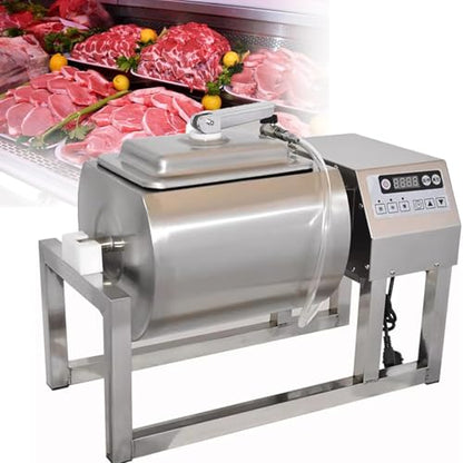 Meat Tumbler Marinating Machine, 36lb/18l Automatic Electric Hamburger Pickling Machine, 1-99minutes Timer Setting,Vacuum Tumbler Marinator,For Beef Pork Mutton