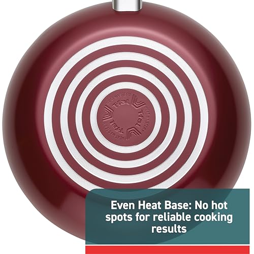 T-fal Essence, 20 Piece Non-Stick pots and pans Cookware Set, Red