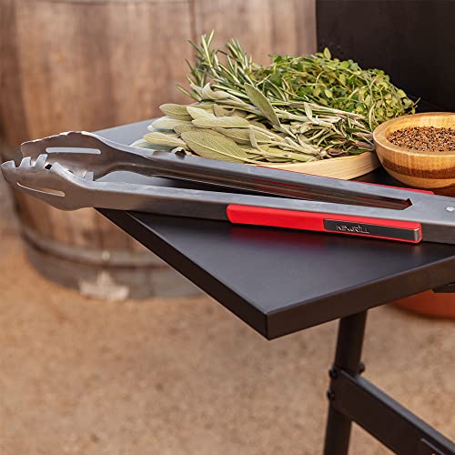 Nexgrill 17.5" Charcoal Grill with Side Shelf, 349 SQ In Cooking Space, Adjustable Chimney, Air Dampers, Temperature Gauge, Warming Rack, Barrel Smoker Grill for Camping, Picnics, and More - 810-0063