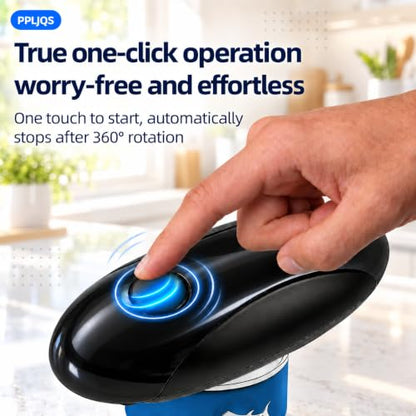 PPLJQS black Cordless Electric Can Opener, Rechargeable Kitchen Gadget