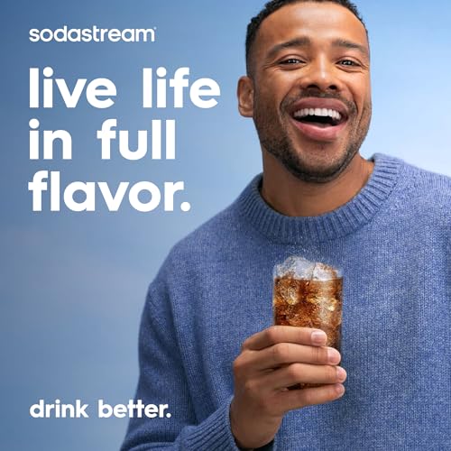 SodaStream Pepsi Zero Sugar Drink Mix, 4 Pack Cola Syrup for Sparkling Water Makers, Real Taste Pepsi Zero Syrup, Control Your Fizz with Soda Stream Flavors, 4 x 14.9 Fl Oz (440ml)