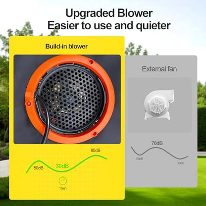 20Ft Portable Inflatable Projector Screen with Build-in Air Blower and Carry Bag, Double-Sided Projection Easy Set Up One-Piece Design Inflatable Screen Outdoor for Backyard Movie Night Pool Party
