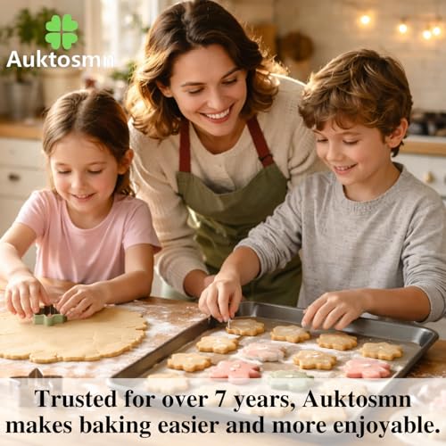 Auktosmn Large Plaque Cookie Cutter Set-10 Piece-4.0 Inch-Diswasher Safe-Frame Cookie Cutter Shape for Baking