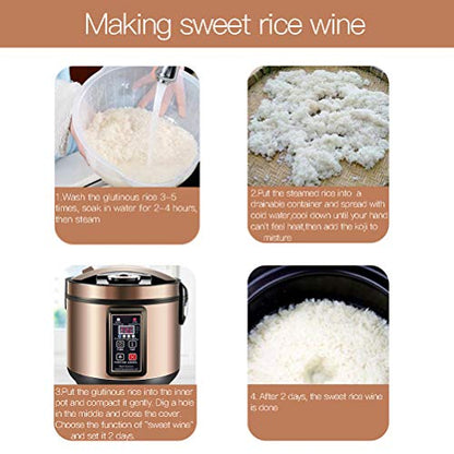 MLGB 6L Black Garlic Fermenter,Yogurt Maker with Adjustable Temperature & Time Control,Kimchi machine,Sweet Rice Wine Maker Full Automatic,Natto Maker,FCC UL Listed