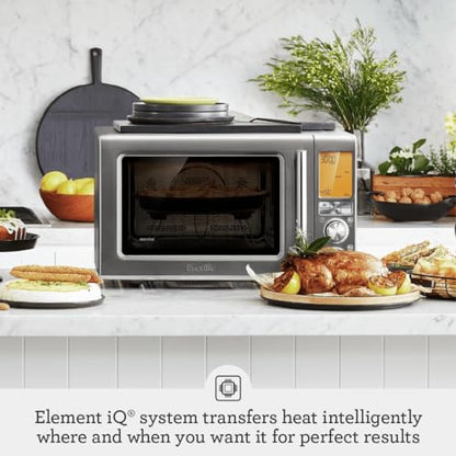 Breville BMO870BSS Combi Wave 3-in-1 Microwave, Air Fryer and Convection Oven, Brushed Stainless Steel