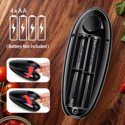 Electric Can Opener Opens Most Cans Effortlessly with Single Button