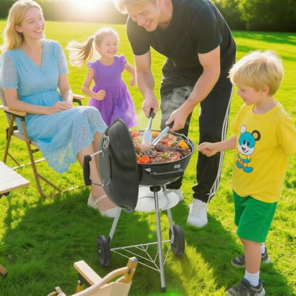 GRILIFE 18 inch Kettle Charcoal BBQ Grill, Perfect Barbecue Gift, Black