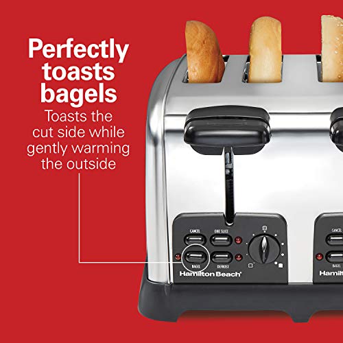 Hamilton Beach Retro 4 Slice Toaster With Sure-Toast Technology, Wide Slots