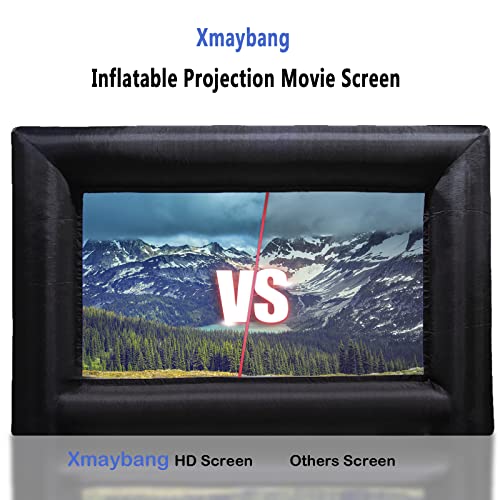 Xmaybang 18ft Inflatable Movie Projector Screen, Outdoor Projector Screen, Front/Rear Projection, Including Blower, Pedestal, Straps and Storage Bag
