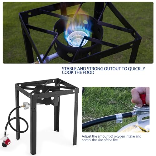 OuterMust 58,000 BTU Outdoor Fryer, 18 Qt. Deep Fryer Pot and 2 Inner Baskets, Ideal for Frying Fish, Chicken Wings, French Fries