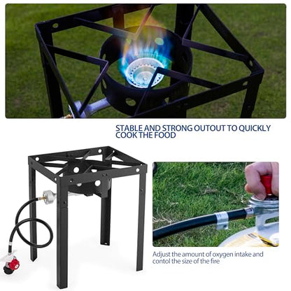 OuterMust 58,000 BTU Outdoor Fryer, 18 Qt. Deep Fryer Pot and 2 Inner Baskets, Ideal for Frying Fish, Chicken Wings, French Fries