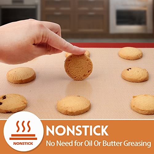 STATINT Non-Stick Silicone Baking Mat, Premium Food Safe - Pack of 2, for Cookie Oven Reusable Mat, 16.5" x 11.6"
