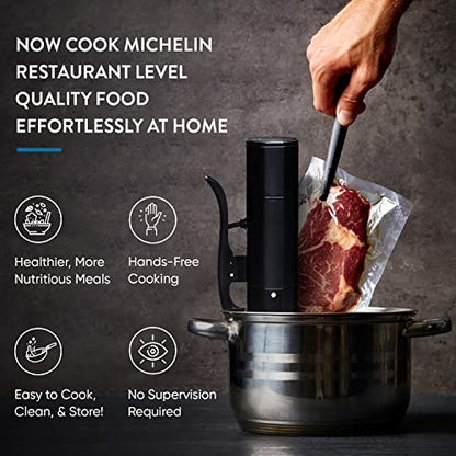 Yedi Infinity Sous Vide Cooker, Powered by Octcision Technology, Deluxe Accessory Kit, Recipes, 1000 Watts