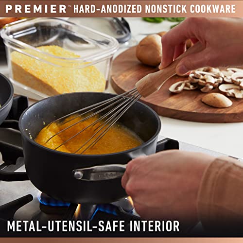 Calphalon Premier Space-Saving Nonstick Cookware Set, 13-inch, Stackable, Hard-Anodized Aluminum