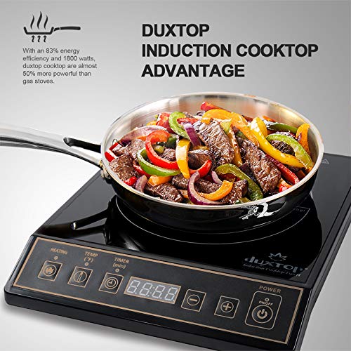 Duxtop 1800W Portable Induction Cooktop Countertop Burner, Gold 9120MC