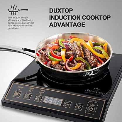 Duxtop 1800W Portable Induction Cooktop Countertop Burner, Gold 9120MC