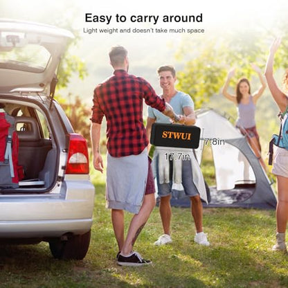 STWUI Outdoor-Projector-Screen-with-Stand - 120 inch Portable Projection Screen Indoor Outdoor Projector Screens 16:9 4K HD Lightweight Movie Screen with Carry Bag for Backyard Movie Night