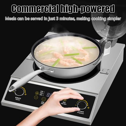Automatic Stir Fry Machine 5KW, Commercial Electric Wok Cooker with 360° Planetary Mixing, Auto Stir Frying Robot, Smart Cooking Machine for Restaurant Kitchen