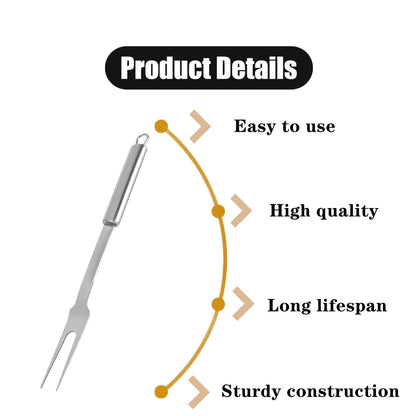 FJYXCHENXM 2 PCS Meat Forks Professional Meat Cooking Fork Grilling Fork Stainless Steel Meat Fork BBQ Fork,Two Pronged Forks for Kitchen(13 Inch)