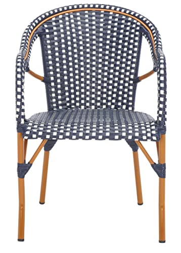 SAFAVIEH Outdoor California Patio Dining Chair Set of 2, 18" PAT7531E-SET2