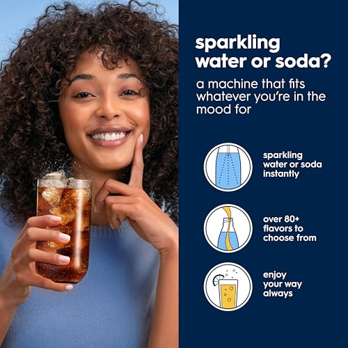 SodaStream E-Duo Sparkling Water Maker (Black) with 60L CO2, 1 BPA- Free Carbonating Bottle and (1)1L Glass Bottle