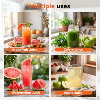 NEWBULIG Juicer Machines, 4.25" Feed Chute Cold Press Juicer, Black