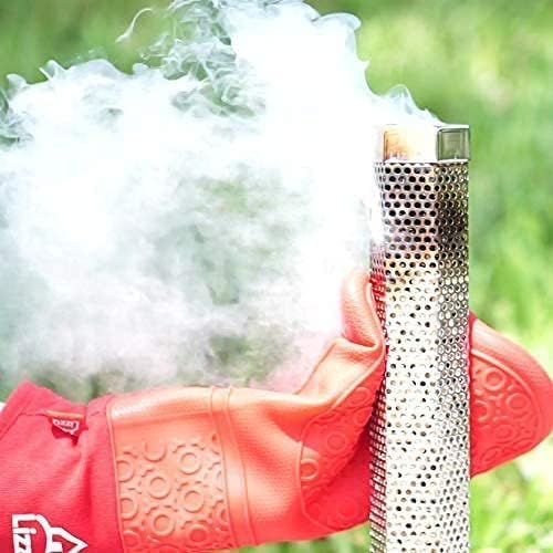 LIZZQ Premium Pellet Smoker Tube 12" (Set of 2) - 5 Hours of Billowing Smoke, Hot or Cold Smoking, for Any Grill or Smoker, An Easy and Safe Way to Provide Smoking, Free eBook Grilling Ideas & Recipes
