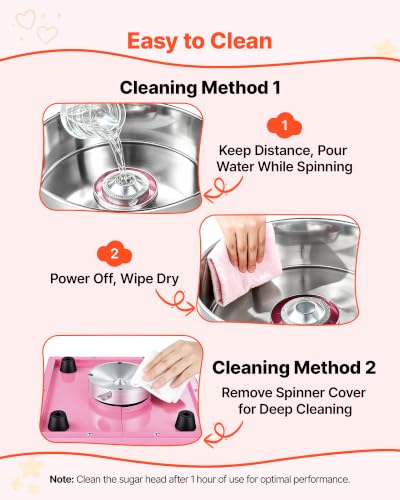 VEVOR Commercial Cotton Candy Machine, 1000W Electric Candy Floss Maker