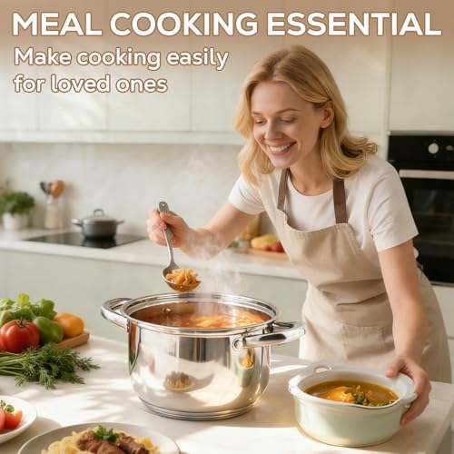 Colourcoco Stainless Steel Cookware Set - 15 Pieces Pots and Pans Nonstick Pot and Pan Set Includes 1 Frying Pans, 5 Pots, 6 Lids and 3 Utensils, with Stay Cooling Handle, Induction & Oven Safe
