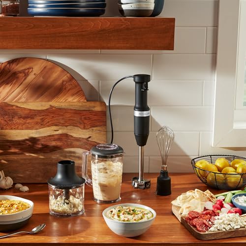 KitchenAid Variable Speed Corded Hand Blender with Attachments, KHBV83