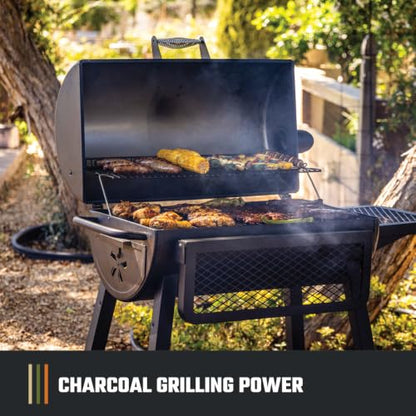 Oklahoma Joe’s Laredo Series 900 Offset Charcoal Smoker and Grill with 916 sq. in. Cooking Area in Black