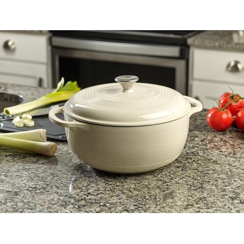 Mercer Culinary Enameled Cast Iron Round Dutch Oven, 6 qt., White