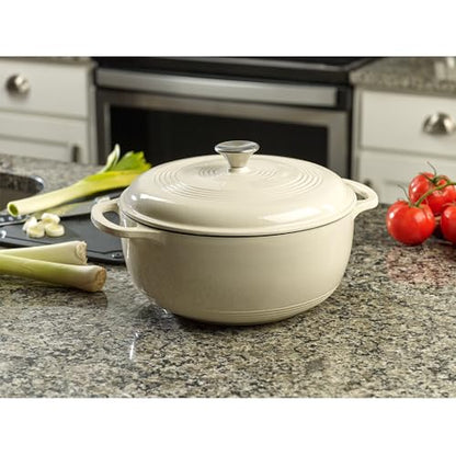 Mercer Culinary Enameled Cast Iron Round Dutch Oven, 6 qt., White