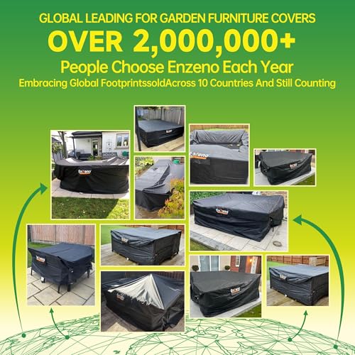 Enzeno Patio Furniture Cover Outdoor Waterproof 110" L x 82" W x 28" H