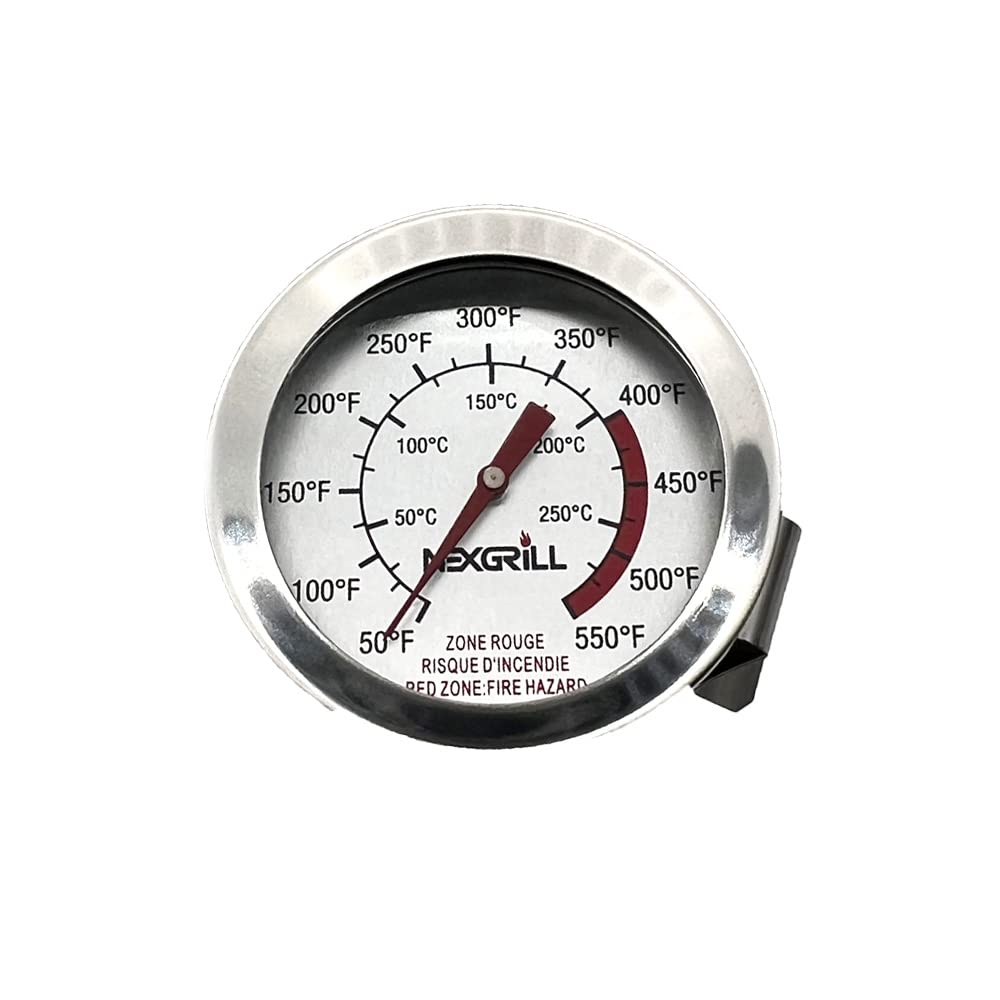 Nexgrill Deep Fry Thermometer – 5" Stainless Steel Instant Read with Pot Clip – Fish, Meat & Oil Thermometer for Frying, BBQ, Grilling – Up to 550°F – 660-0009