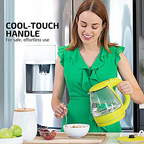 OVENTE 1.5L Glass Electric Kettle Water Boiler, Green KG83G