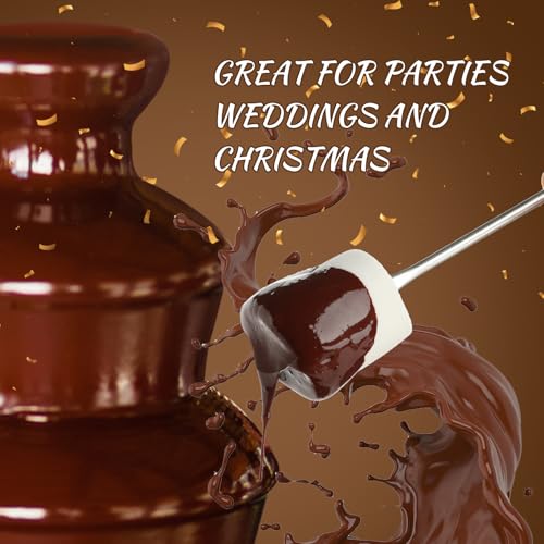MINI Chocolate Fountain Machine Small Electric Chocolate Fondue Fountain Machine for Party for Candy Butter Cheese (Red)