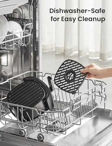 COMFEE' Compact 2.1 Quart Air Fryer with 12 Presets Menu Options, Adjustable Timer & Temperature Control 180-400 degrees F, Dishwasher-Safe Nonstick Fry Basket