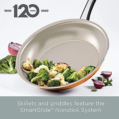 Farberware 21925 High Performance Nonstick Cookware Set / Pots and Pans Set Dishwasher Safe - 17 Piece, Silver