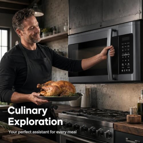 Over the Range Microwave Oven 1.7 cu.ft 1000W in Black