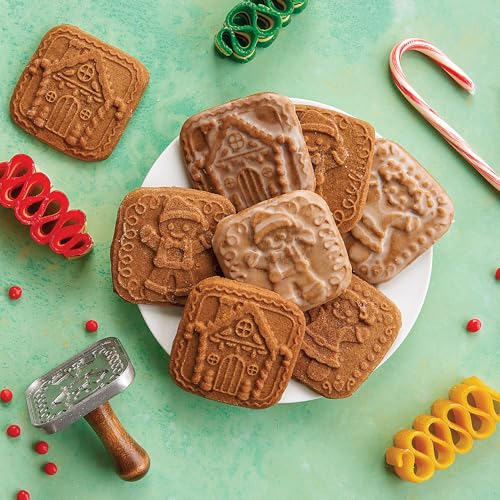 Nordic Ware Gingerbread Cookie Stamps (Set of 3), Sturdy Cast Aluminium Cookie Stamp Set, Cookie Press Set Made in the USA, Sturdy and Durable Biscuit Maker Press Set