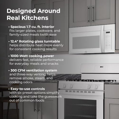 Kenmore Over-the-Range Microwave – 1.7 cu. ft. Capacity, White