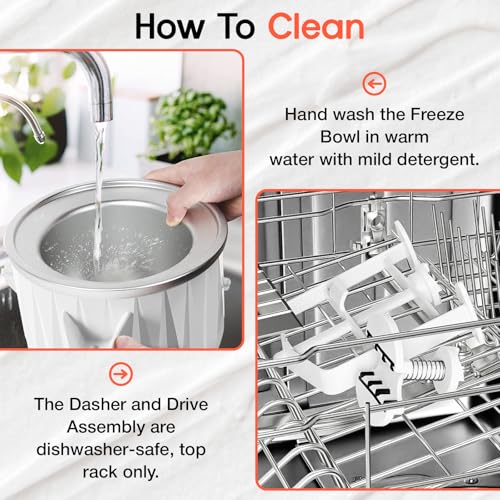 HOZODO Ice Cream Maker Attachment for KitchenAid Stand Mixer, 2 Quart