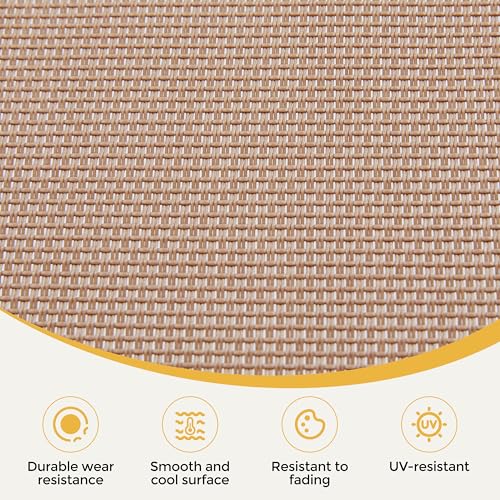 Yaheetech 26.4" Tanning Chair with Face Hole, Adjustable 5-Position Folding Chaise Lounge Chairs, Outdoor Lounge Chairs for Lawn, Beach, Patio, Beige
