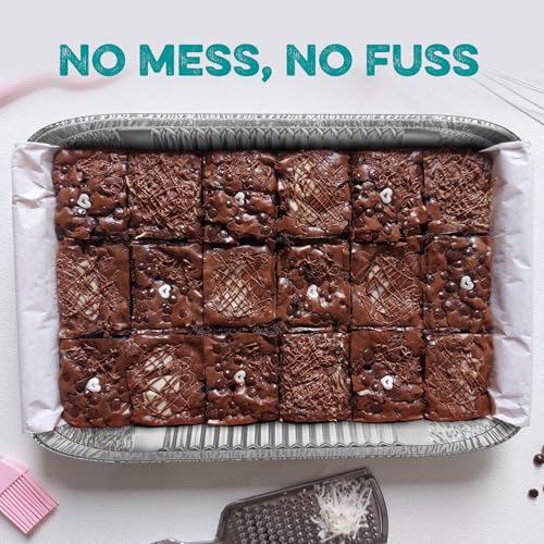Aluminum Pans With Lids 9x13 [10 Sets] Aluminum Foil Pans Trays With Lids - Half Size Tin Foil Disposable Pans For Baking, Roasting, Cake Serving Dishes, Catering Supplies, Steam Table Chafing