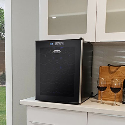 Whynter Wine Cooler, 20 Bottle, Thermoelectric Mirror Glass Door, WC-201TD